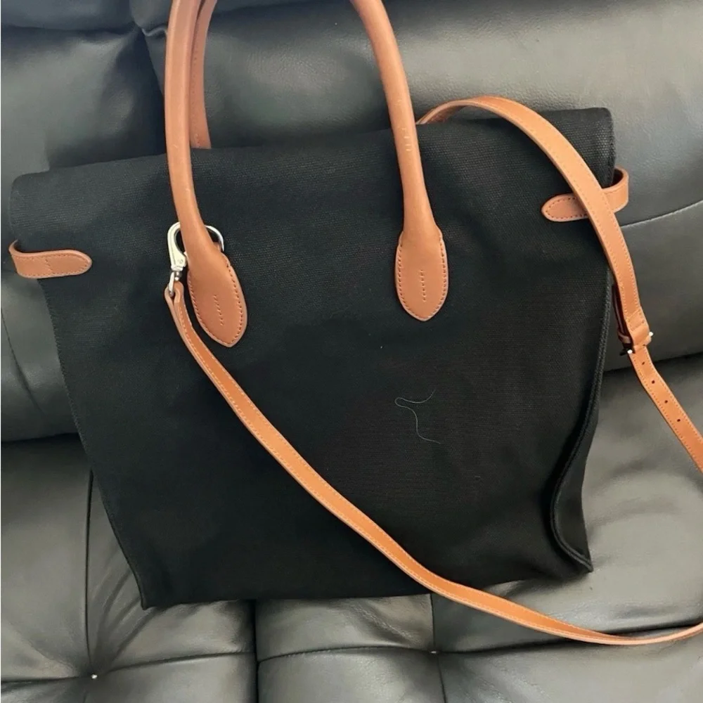 Ralph Lauren Black Canvas & Leather Trim 2 Way Bag W/ Lock & Key & COA- Unisex - Picture 16 of 16